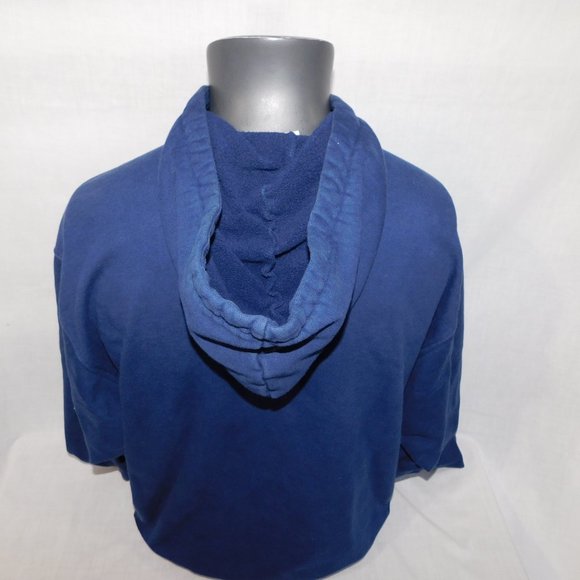 VTG 90's NIKE Mens L Blue 1/4 Zip Hoodie hooded Sweatshirt Swoosh oversized - Picture 11 of 12